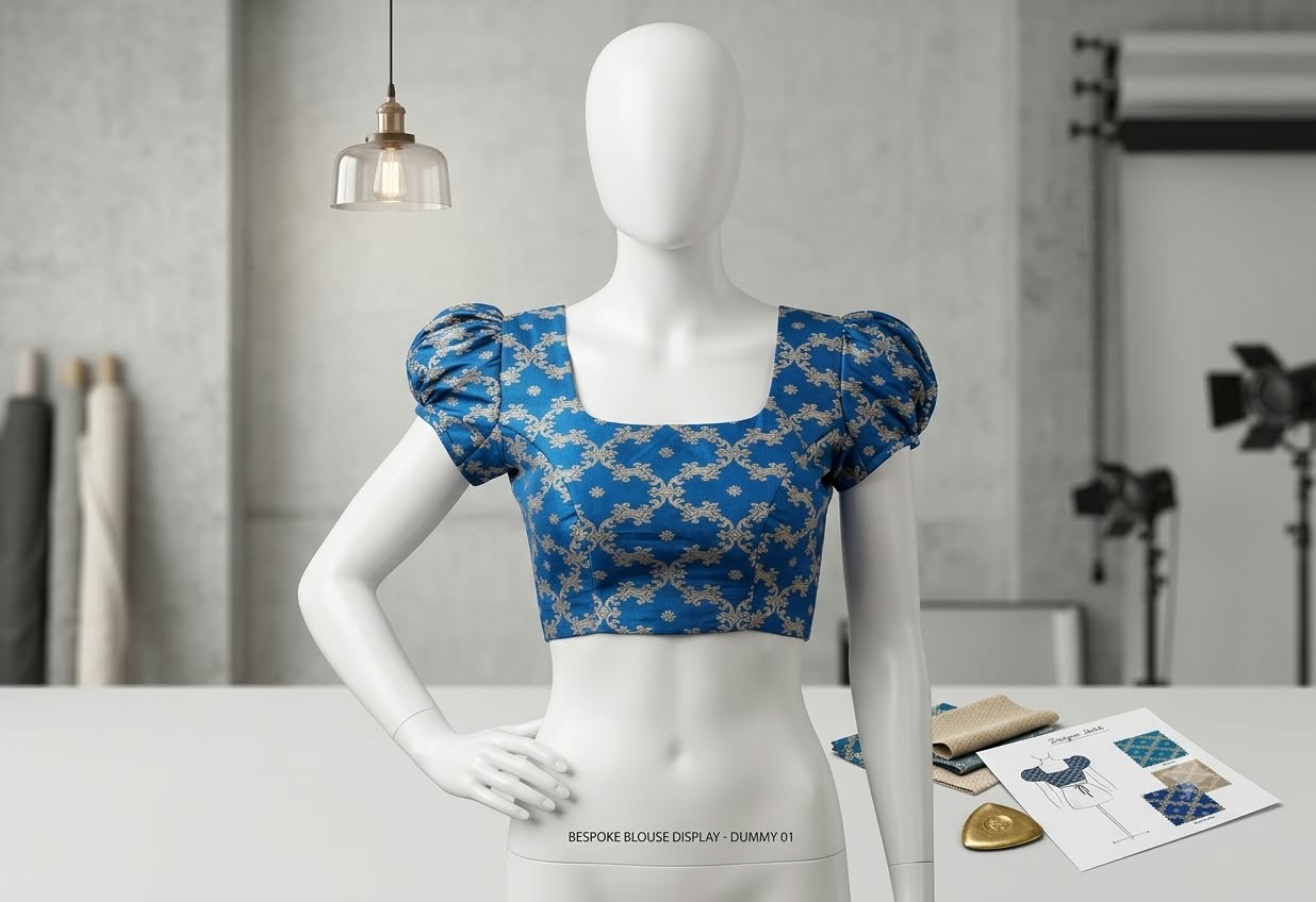 The statement blouse: A square neckline, puff sleeves and a lace-up back.